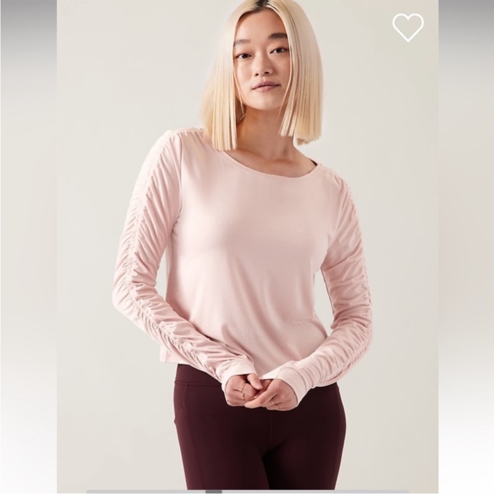 Athleta All Around Ruched Long Sleeve Pink
